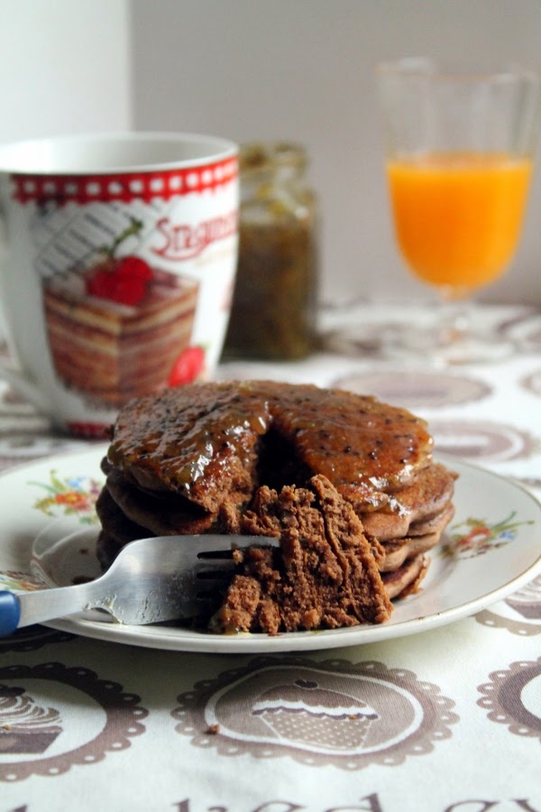 Tortitas de chocolate, con harina de arroz y maíz 