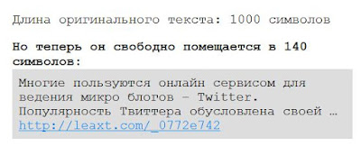 Как сократить текст для твиттера