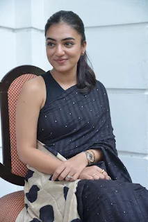 Nazriya Nazim Saree Stills at Ante Sundaraniki Movie Interview