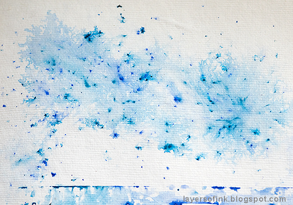 Layers of ink - Stencil and Scribble Sticks Background Tutorial by Anna-Karin Evaldsson. Speckled Scribble Sticks.