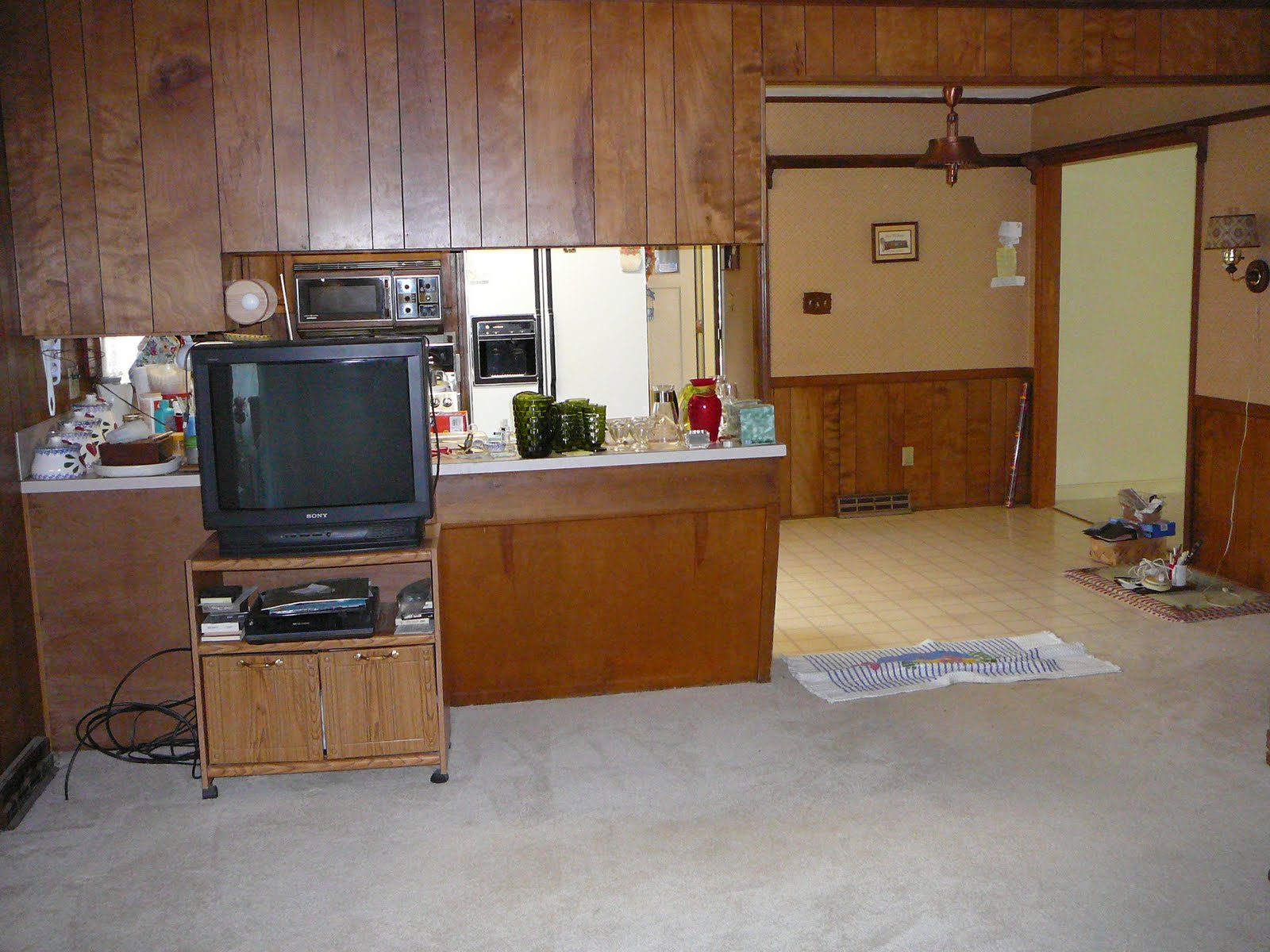 Work In Progress: Kitchen walls: before, during, after