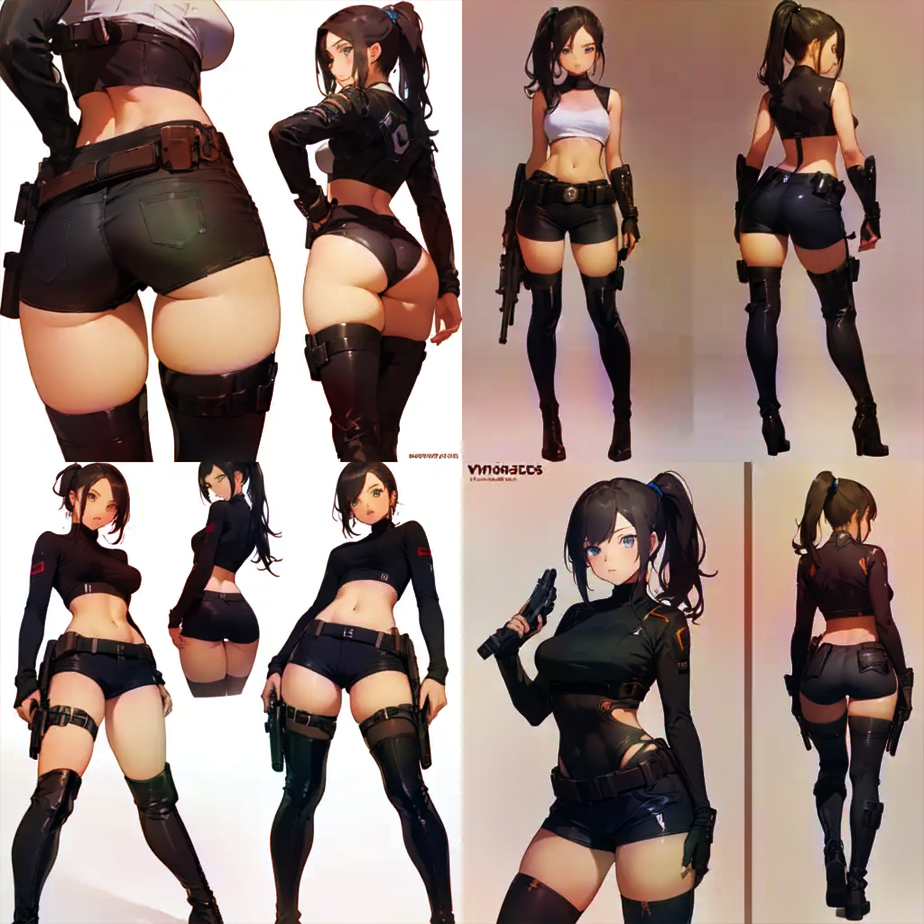 female character design brunette