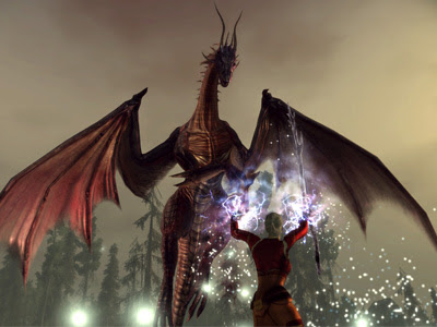 Dragon Age Desire Demon Pleasure. in front of the dragon.