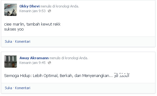 27 Juni 2013, umur bertambah jadi 18 Tahun  Ucapan-ucapan 