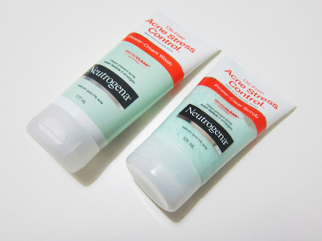 Neutrogena Acne Stress Control Power Cream Wash & Power Clean Scrub