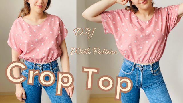 DIY Boxy top 👚 with round neckline🎈 super easy sewing tutorial and pattern