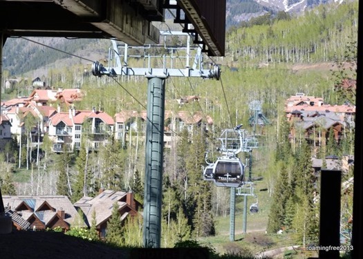 Waiting to get on the gondola ride