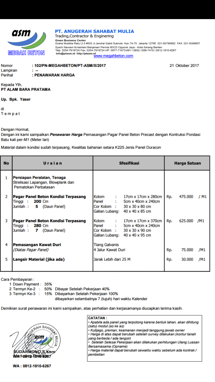 Penawaran Harga Pagar Panel Beton  Panel  Beton  Precast Banten