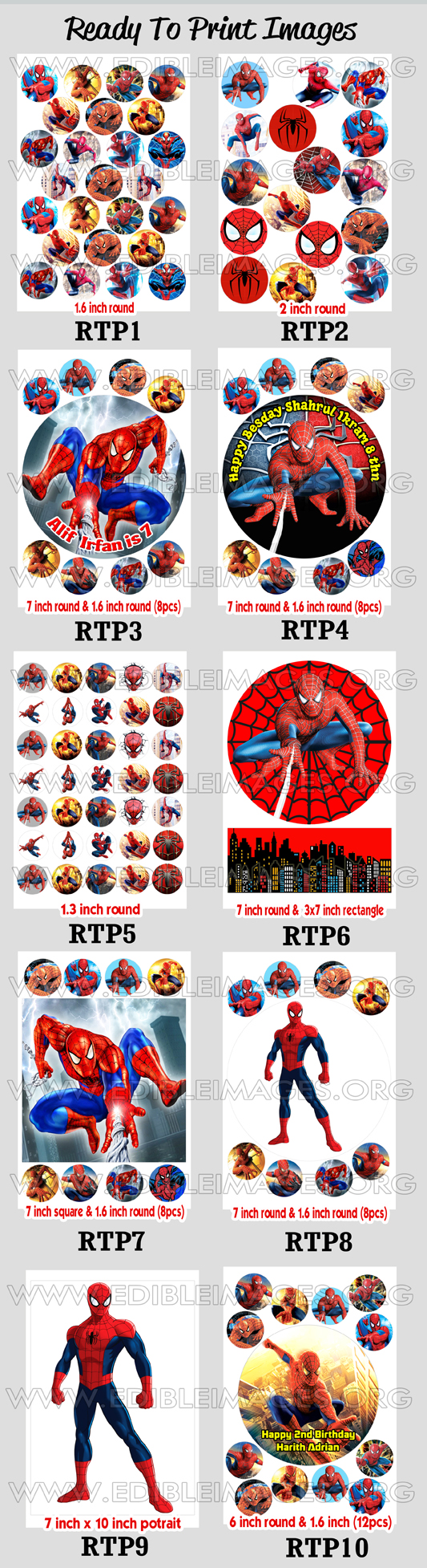 EDIBLE IMAGE SPIDERMAN border=