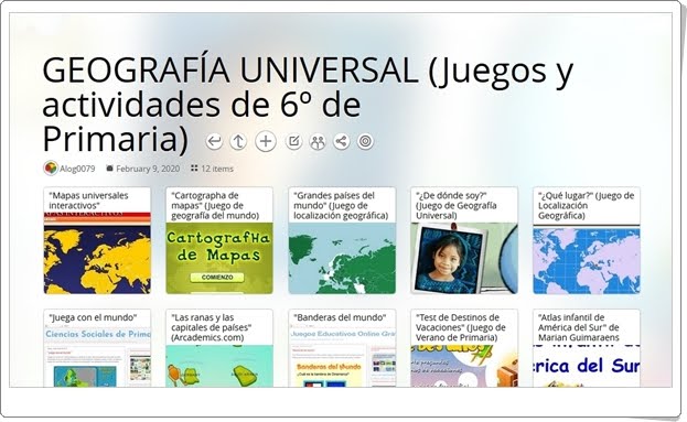 12 juegos y actividades para trabajar la GEOGRAFÍA UNIVERSAL en 6º de Primaria