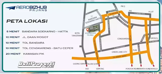 lokasi pergudangan aero bizhub pajang