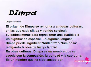 significado del nombre Dimpa
