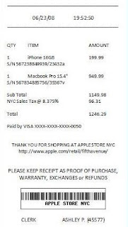 fake receipt