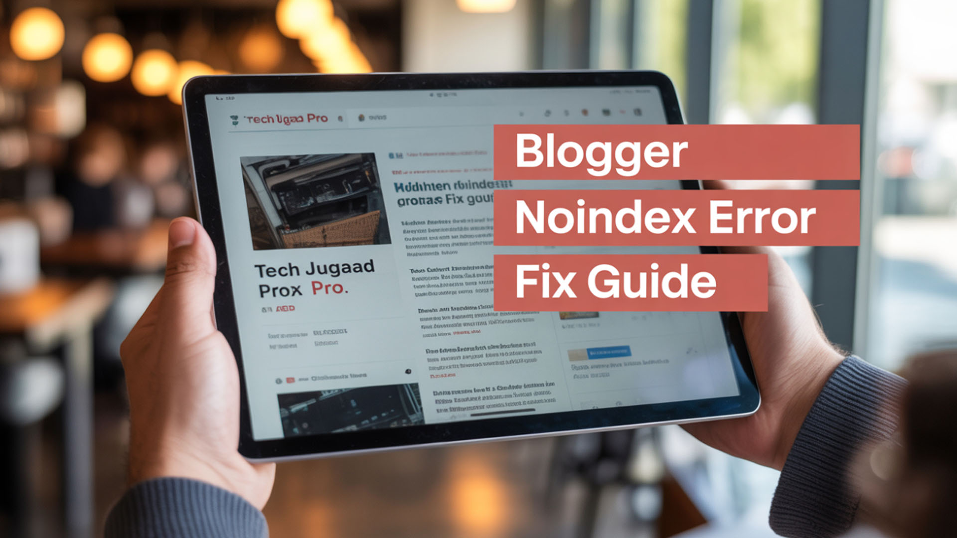 🚫 Blogger Mein "Noindex" Error Fix Kaise Karein? – Step-by-Step Full Guide (2025)