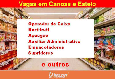 Rede de Supermercados abre vagas para Caixa, Supridor e outros em Esteio e Canoas