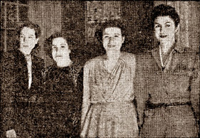 Las cuatro vencedoras del V Campeonato Femenino de Ajedrez de Catalunya 1942