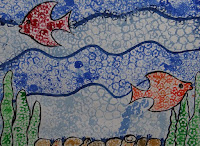 Harmony Arts Academy Drawing Classes Thursday 24-March-2016 9 yrs Chaitrali Suhas Bhagwat Fish Underwater Poster Colours