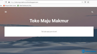 Tampilan Toko Online Default