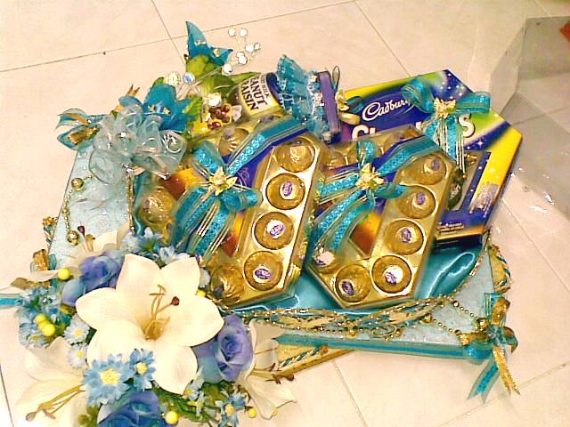 SANGKAR CINTA (Gubahan Hantaran): HANTARAN TEMA : SIMPLE BLUE