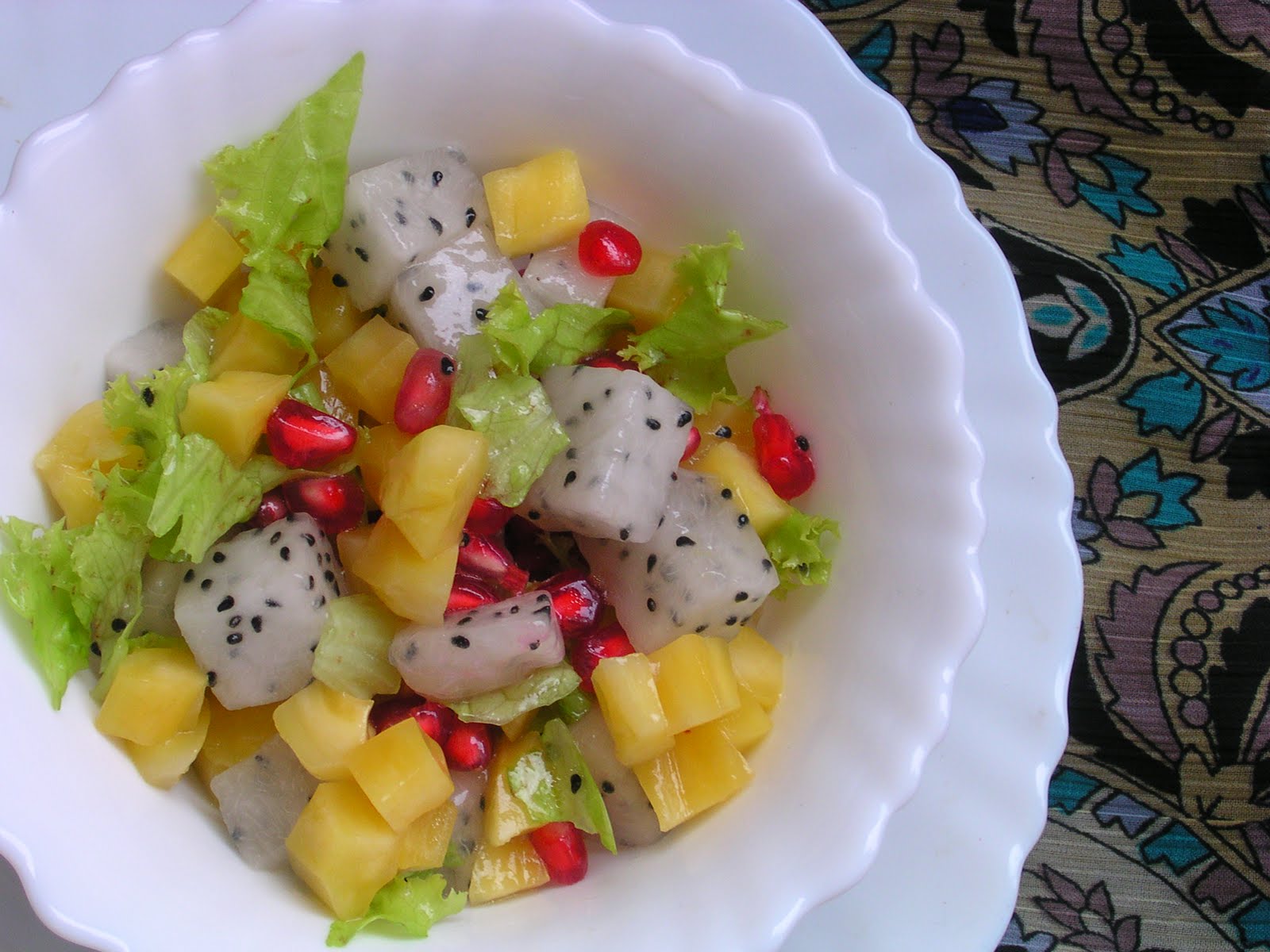 Dragon fruit jackfruit salad