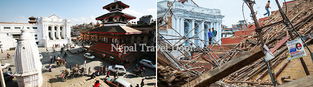 Kathmandu Durbar Square Before and After Earthquake