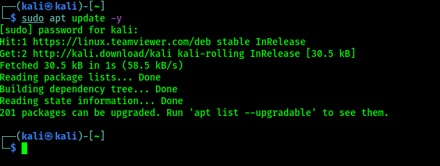 update kali linux