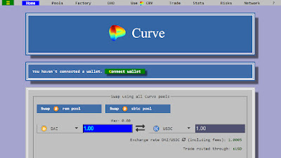 Curve Finance informs users that the site is currently unavailable