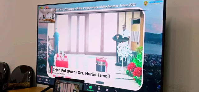Murad Ismail Launching Peringatan Bulan Pengurangan Risiko Bencana (PRB) Tahun 2021 .lelemuku.com.jpg
