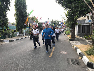 Untuk Menjaga Kebugaran Tubuh, Personel Polresta Rutin Lakukan Olahraga Setiap Jumat Pagi