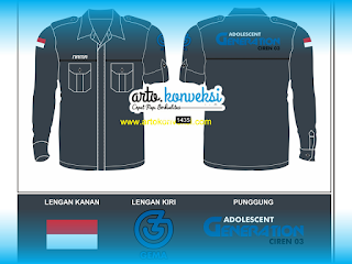 Desain Kemeja PDL Lengan Panjang