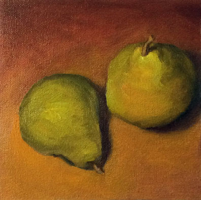 G Sivitz, oil painting, pears