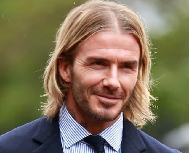 David Beckham Middle Part Hairstyle