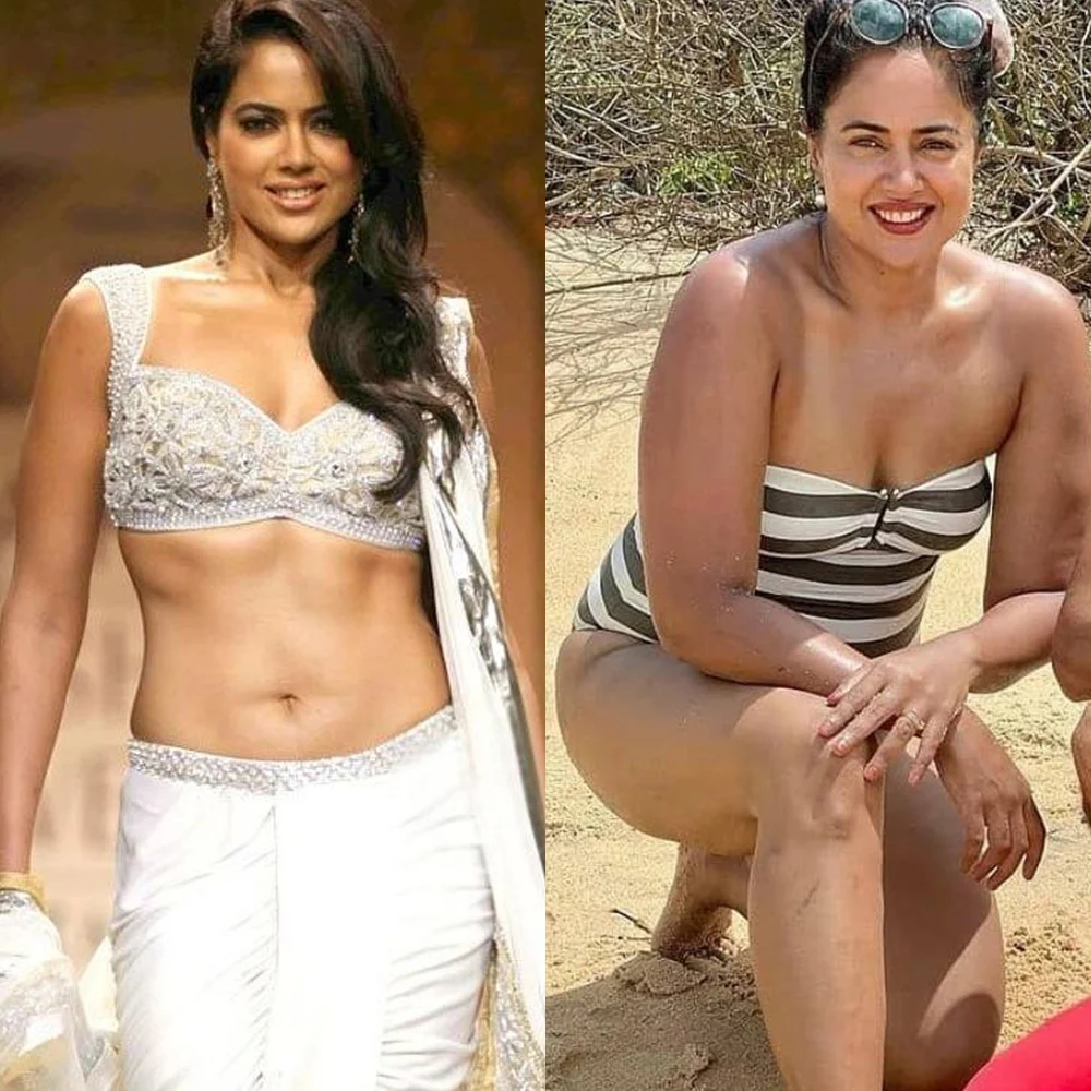 Sameera Reddy saree vs bikini hot actress