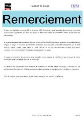 4 Exemples De Remerciement Rapport De Stage Pdf Cours Btp