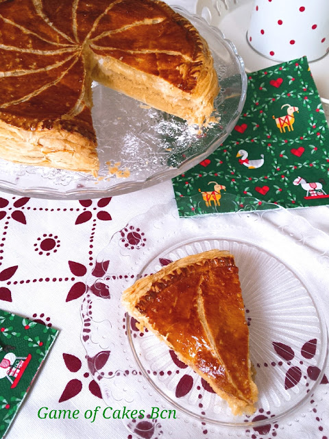 galette des rois ligera con crema de almendras y manzana