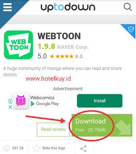 Cara Screenshot Webtoon Android