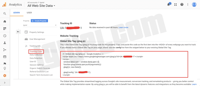 Bagaimana Ambil Tracking Code Google Analytics