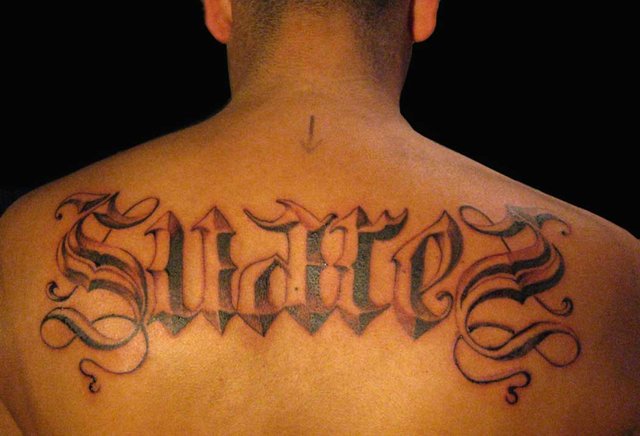 Find me a tattoo font. January 12, 2006 12:57 PM RSS feed for this thread