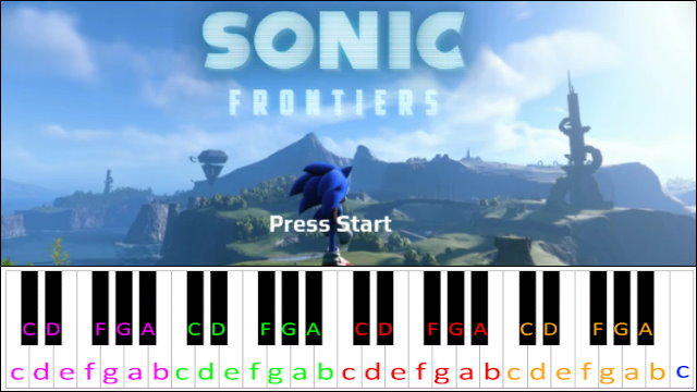 Sonic Frontiers - Title Screen Piano / Keyboard Easy Letter Notes for Beginners