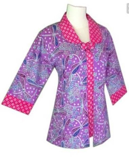 desain batik kombinasi simple