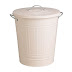 White Trash Can With Lid