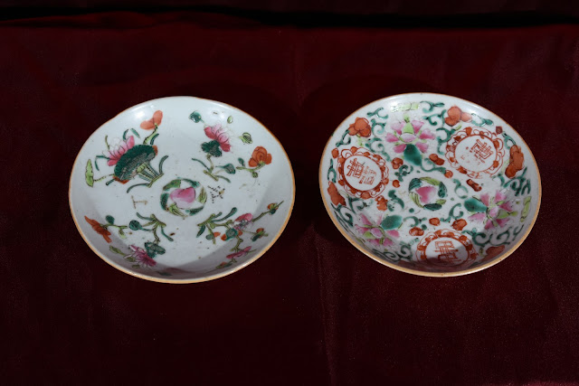 Antique Qing Dynasty Chinese Porcelain Daoguang - Tongzhi Period Saucers