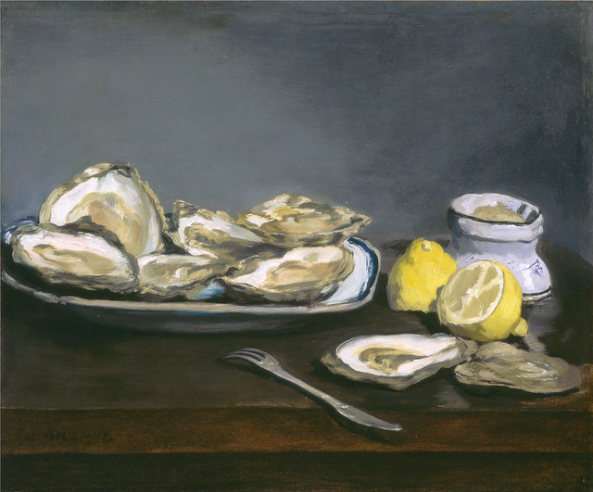 Edouard Manet painting, Oysters, 1864