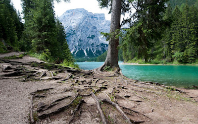 Hermosa fotografía del Lago di Braies en Bolzano, Italia.