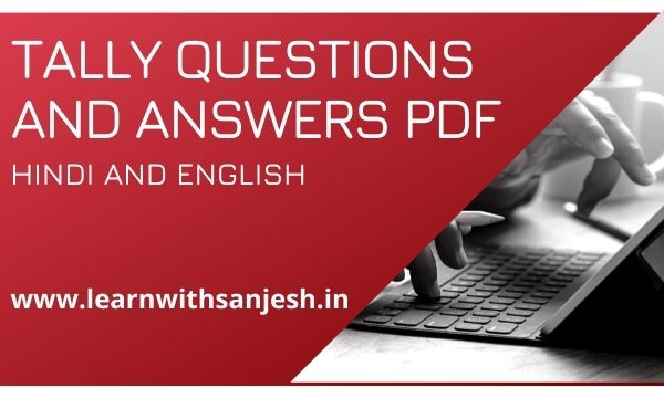 Tally Exam Questions and Answers PDF