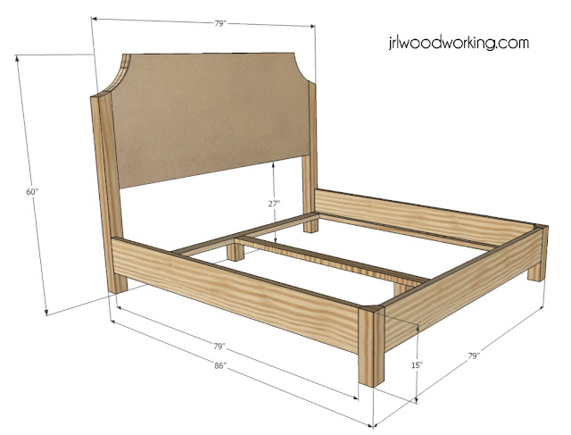  Plans and Woodworking Tips: Furniture Plans: King Size Upholstered