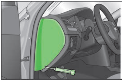 Fuses in the dash panel Location