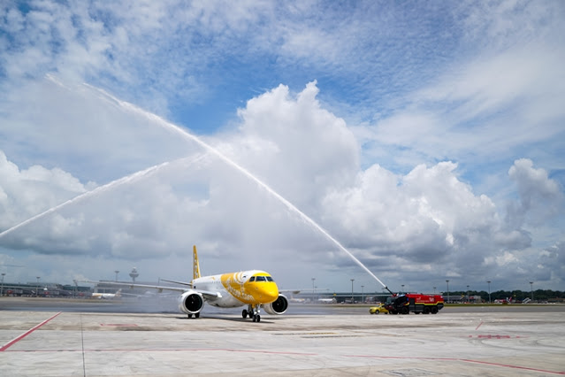 Scoot’s First E190-E2 Aircraft Touches Down in Singapore, Scoot, Travel