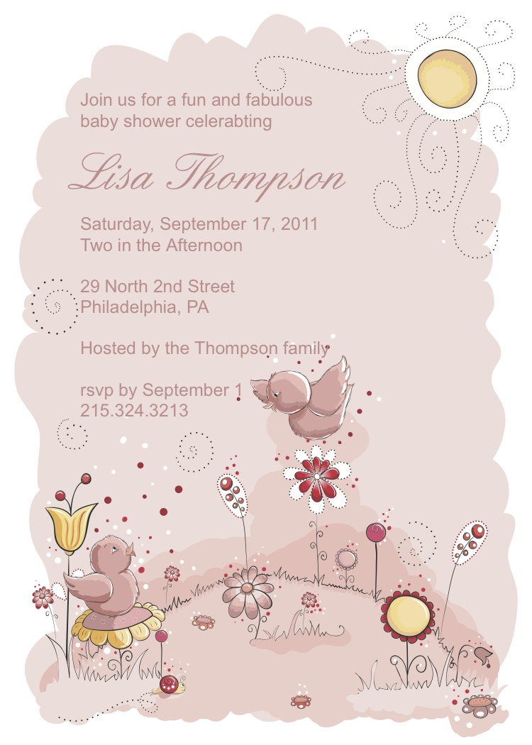 boutique paper invitations & Boutique: New Petals Baby Invitations!! Shower Paper