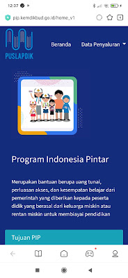 Gambar Cara Cek Penerima Bantuan PIP